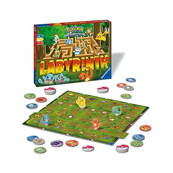 Ravensburger – Jeu de réflexion société classique – Labyrinthe Pokémon - Enfant et Famille – 2 à 4 joueurs dès 7 ans – Mixte 