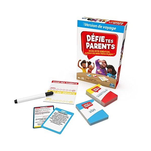 DÉFIE TES PARENTS - Nouvelle Edition du Jeu de Société où Parents et Enfants s’affrontent - Un Jeu de Plateau Convivial pour 