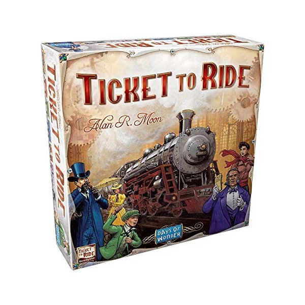 Days of Wonder , Ticket to Ride Board Game , Ages 8+ , For 2 to 5 Players , Average Playtime 30-60 Minutes