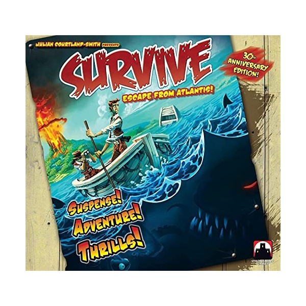 Stronghold Games , Survive: Escape from Atlantis! 30th Anniversary Edition, Board Game, Ages 8+, 2-4 Players, 45 Minutes Play