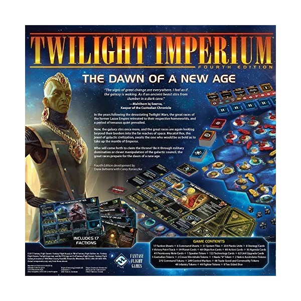 Fantasy Flight Games , Twilight Imperium 4th Edition, Board Game, Ages 14+, 3-6 Players, 240-480 Minute Playing Time