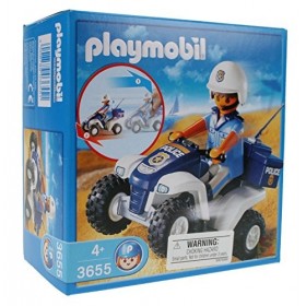 Playmobil - 3655 - Jeu de construction - Policier / quad