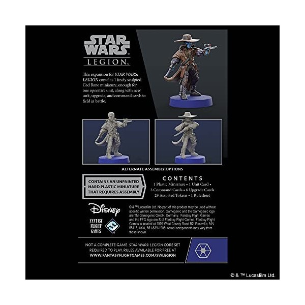 Atomic Mass Games, Star Wars Legion: Separatist Alliance Expansions: Cad Bane Operative, Unit Expansion, Miniatures Game, Age