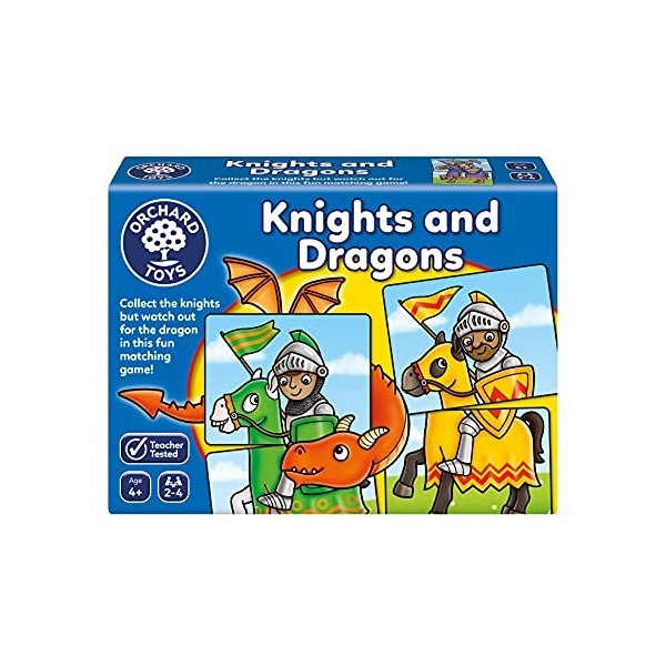 Orchard Toys Knights & Dragons Game, A Fun Educational Memory Game for Kids Age 4+.