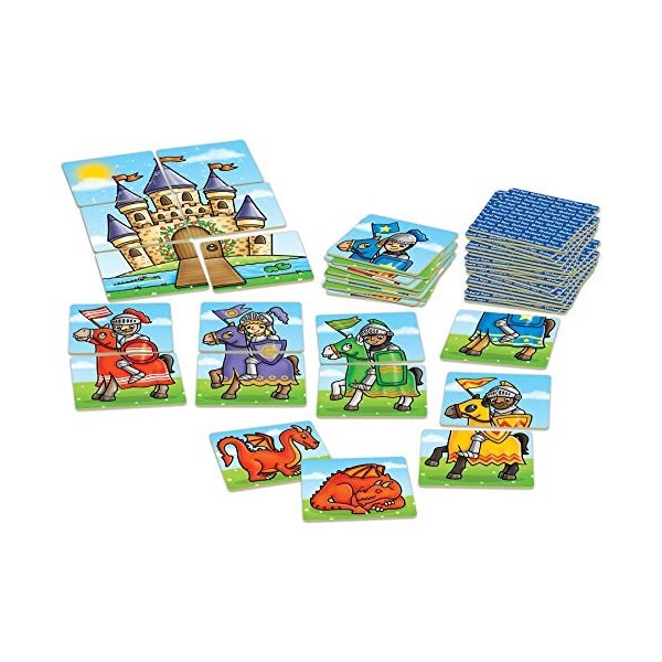 Orchard Toys Knights & Dragons Game, A Fun Educational Memory Game for Kids Age 4+.