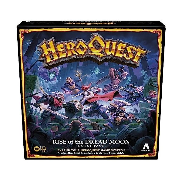 Avalon Hill Rise of The Dread Moon Quest Pack, nécessite Un système HeroQuest pour Jouer, Jeux de rôle, F6646