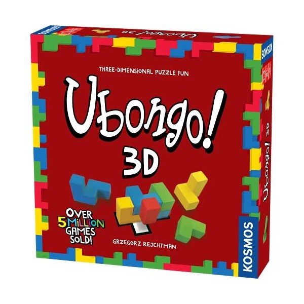 Thames & Kosmos - Ubongo! 3D - Level: Intermediate - Unique Puzzle Game - 1-4 Players - Puzzle Solving Strategy Board Games f