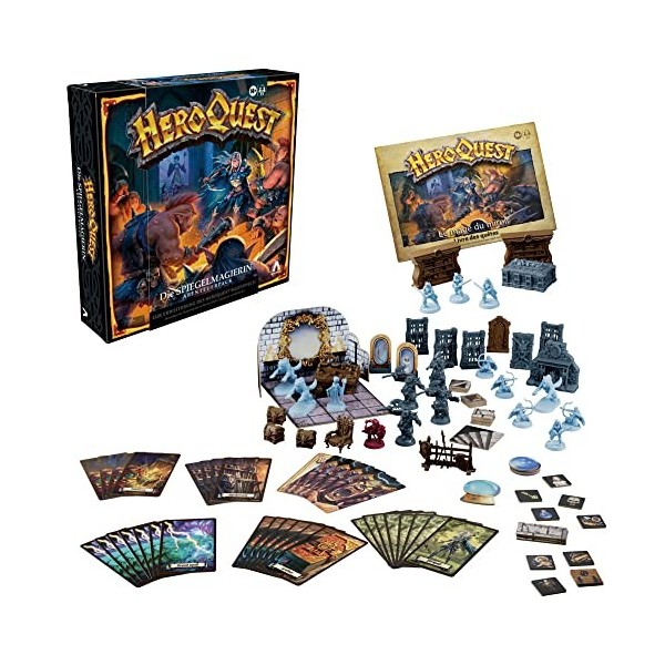 Hasbro Avalon Hill HeroQuest Die Spiegelmagierin Abenteuerpack, Erweiterungsset, HeroQuest Basisspiel erforderlich, Deutsche 