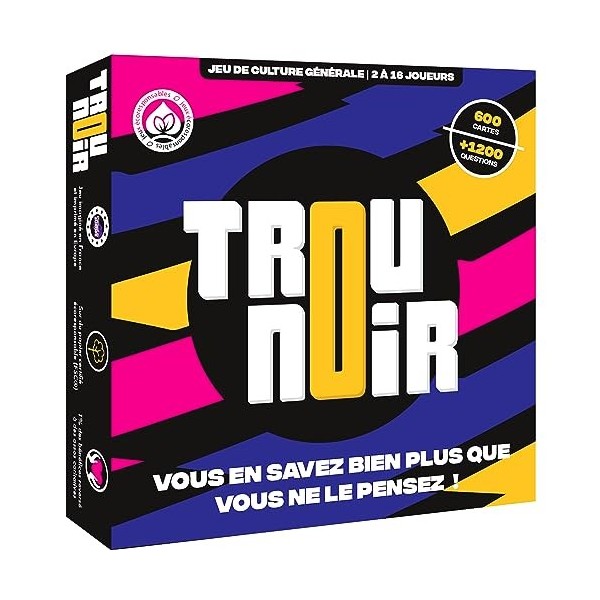 Trou Noir - Jeu de Societe - Jeu dambiance - Quiz Culture Générale Entre Amis ou en Famille - Jeu de Cartes - Jeu de Société