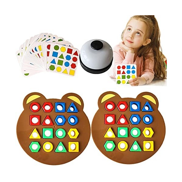 LTTCY Jeu Dassociation De Formes Jeu De Puzzle De Correspondance De Formes Géométriques Jeu De Société dapprentissage des C