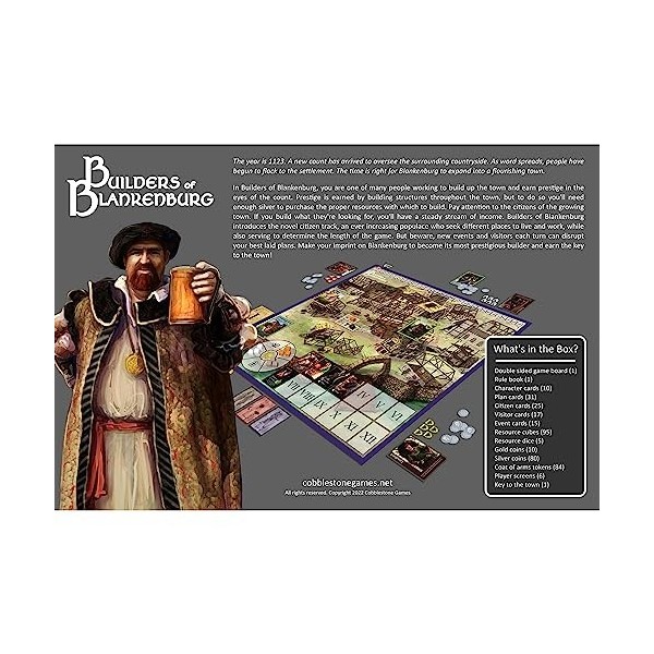 Builders of Blankenburg : Jeu de société 2ème édition - Jeux pavés, placement des travailleurs, à partir de 14 ans, 2 à 5 jou