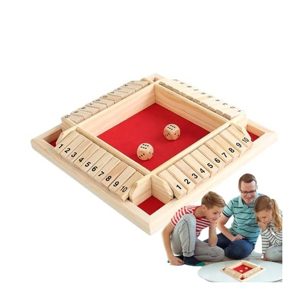 PPARK Fermez la boîte,Fermez la boîte en Bois | Jeux de Table pour Adultes, Famille, Salle de Classe, Maison, fête ou pub, Je