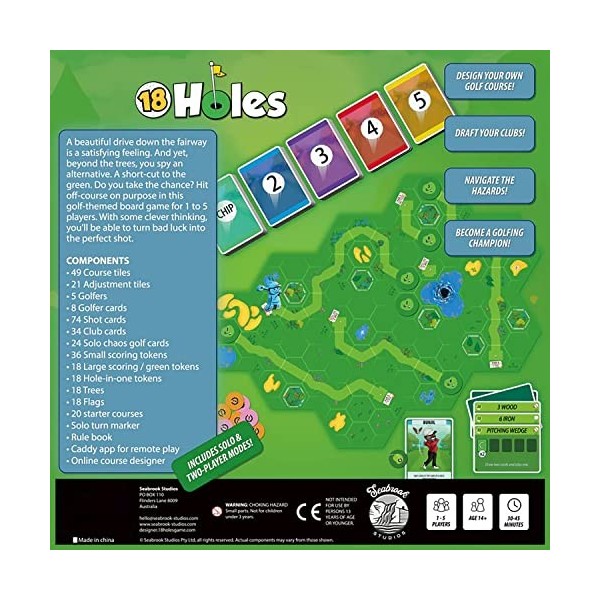 Seabrook Studios 18 trous : deuxième édition jeu de base – rivalisez pour créer un terrain de golf, Seabrook Studios, à parti