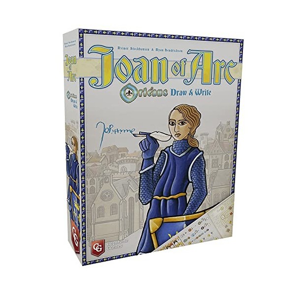 Capstone Games Joan of Arc : Orléans Draw & Write – Jeux Capstone, mode compétitif ou solo, jeu de stratégie de placement des