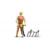 bruder 60020 - bworld Ouvrier du bâtiment avec accessoires, figurine jouet