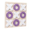 Milageto Tic TAC Toe Jeu de société en Bois Jeu de Table drôle Jeu dinteraction Parent-Enfant Classique 30x30x1.5 cm pour Le