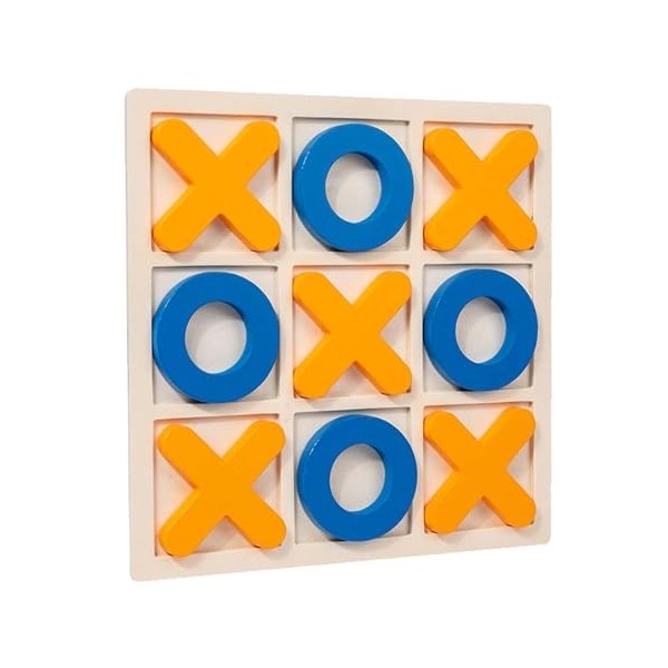 Milageto Tic TAC Toe Jeu de société en Bois Jeu de Table drôle Jeu dinteraction Parent-Enfant Classique 30x30x1.5 cm pour Le