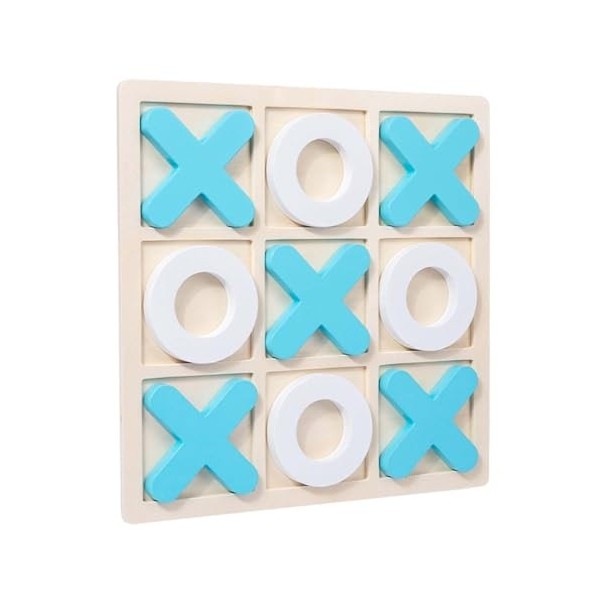 Milageto Tic TAC Toe Jeu de société en Bois Jeu de Table drôle Jeu dinteraction Parent-Enfant Classique 30x30x1.5 cm pour Le