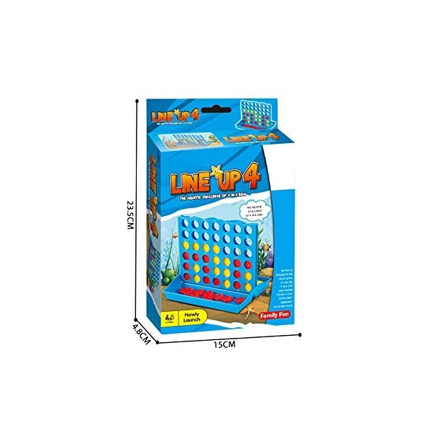 Jeu familial Line Up & Connect 4 - Version voyage, petit et portable - Ligne jusquà 4 pour gagner