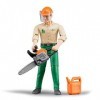 bruder 60030 - Forestier avec accessoires, Figurine jouet, Agriculteur, Ferme