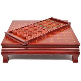 FURLOU Jeux de société de stratégie Échecs Chinois Xiangqi avec Table, Jeux à la Maison éducatifs Classiques pour 2 Joueurs