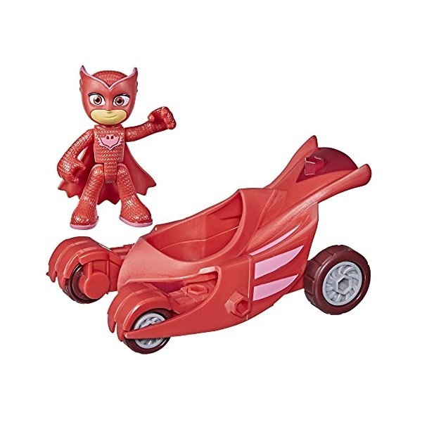 Pyjamasques véhicule de héros Astro-Hibou avec Figurine Bibou, Jouet préscolaire pour Enfants à partir de 3 Ans