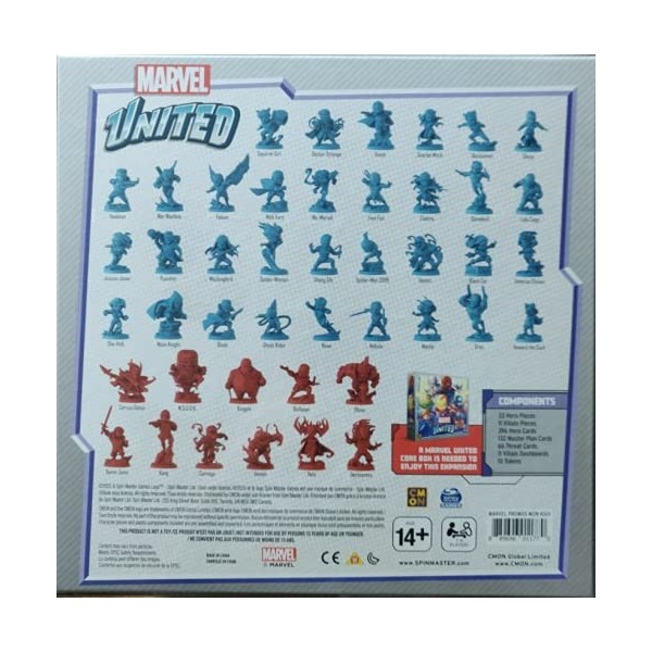 BoardGame, Marvel United Strategy Game Kickstarter Boîte de but extensible exclusive 2021