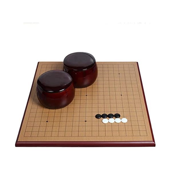 EVANEM Jeu de go et Jeu déchecs Chinois Jeu de Plateau Recto-Verso Jeu de société Weiqi Chinois pour Deux Joueurs Jeu de soc