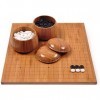 FURLOU Jeu de Go pour Deux Joueurs Jeu de société de stratégie Go Baord Weiqi 19 X 19 Go Set Comprend des Bols