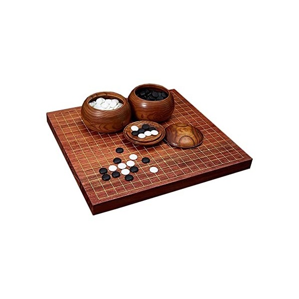 BBZY Jeu déchecs Weiqi Go Game avec Pierres Yunzi et 2 Bols Cadeaux pour Enfants et Adultes Jeu de société de stratégie Clas