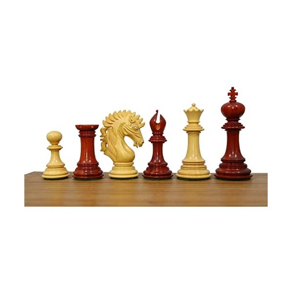 Taj Chess Store de luxe en bois de rose bourgeon – Triple pièces lestées avec 2 reines supplémentaires