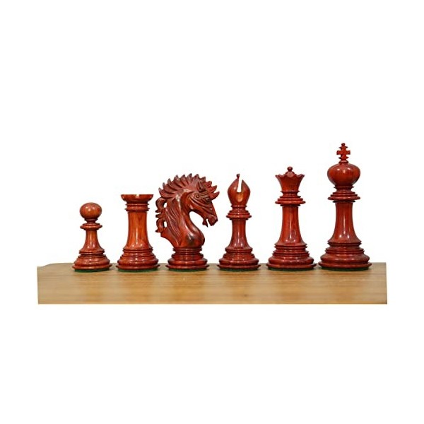 Taj Chess Store de luxe en bois de rose bourgeon – Triple pièces lestées avec 2 reines supplémentaires