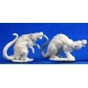 2 x Barrow Rats - Reaper Bones Figurine pour Jeux de Roles Plateau - 77198