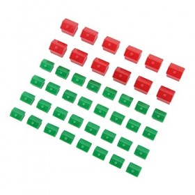 KENANLAN Lot de 40 pièces de rechange pour jeu familial - Pièces de rechange pour jeux dhôtel - Rouge - Accessoires suppléme