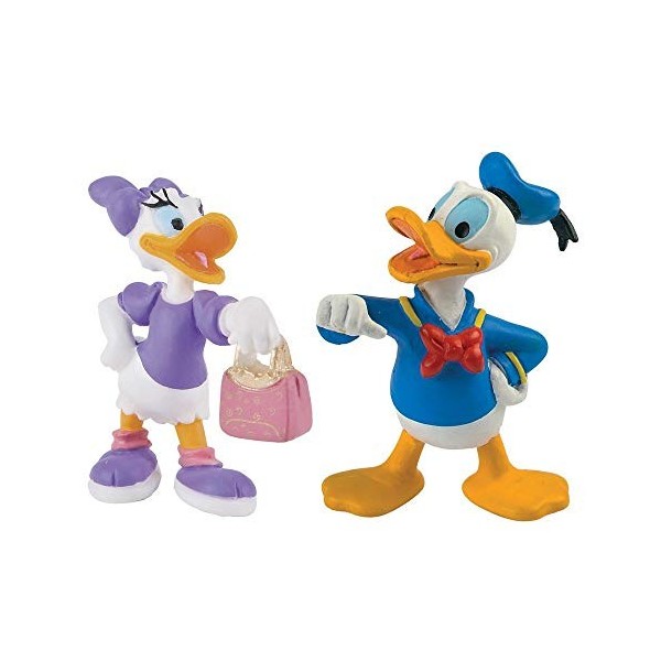 Bullyland 15084 – Jeu de Figurines Walt Disney Mickey Mouse Donald et Daisy, Figurines peintes à la Main, sans PVC, pour Les 