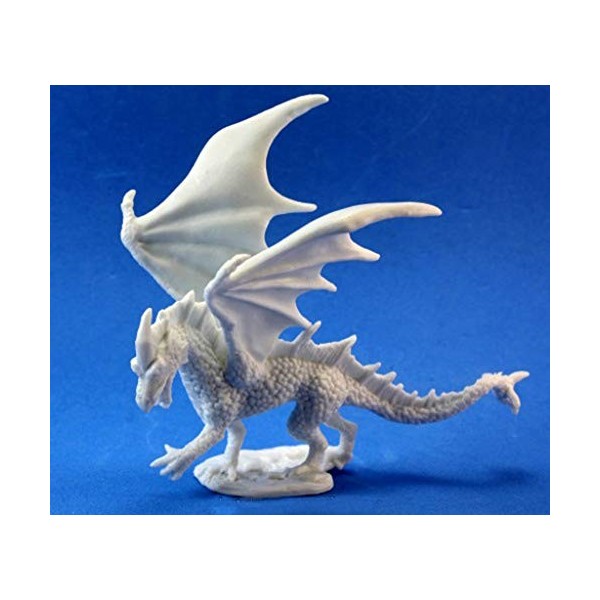 1 x Jeune Dragon de FEU - Reaper Bones Figurine pour Jeux de Roles Plateau - 77026