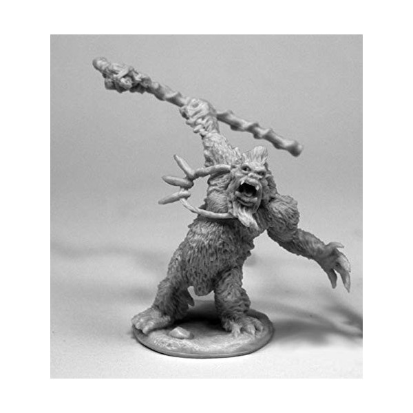 1 x Yeti Shaman - Reaper Bones Figurine pour Jeux de Roles Plateau - 77433