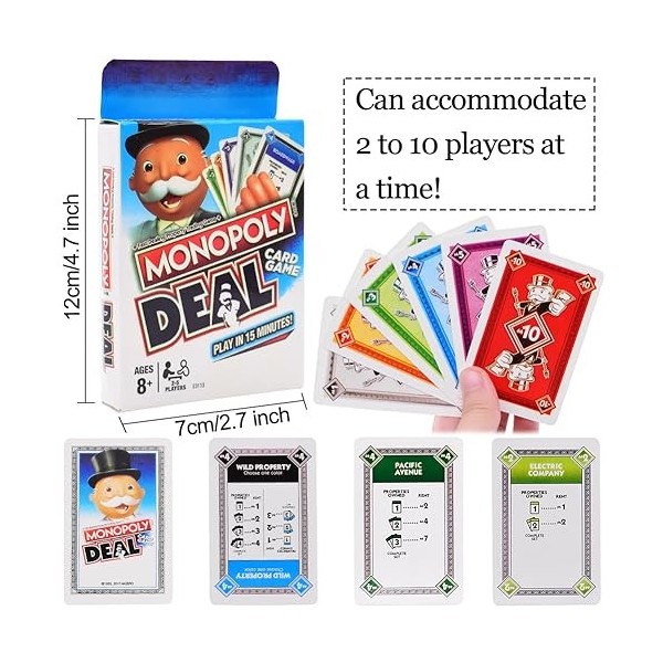 OBLRXM Monopoly, Monopoly Tricheurs, Jeu de Societe, Jeu de Plateau Classique pour la Famille et Les Enfants, Monopoly Deal, 