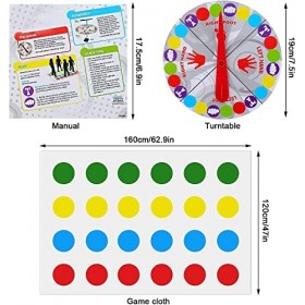 Twister Jeu, Jeu de Societe dAdresse Rigolo, Twister Balance Floor Jeu Pad, Jeux de Jardin, pour Permettre Aux Familles et A