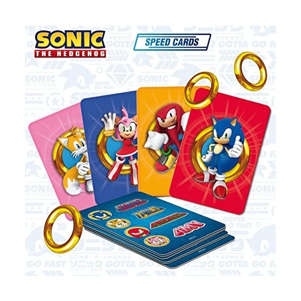 Lisciani - SONIC the HedgeHog - Jeu de Cartes Speed Cards avec Sonic le Hérisson - Jeu de Stratégie pour Enfants dès 6 ans - 