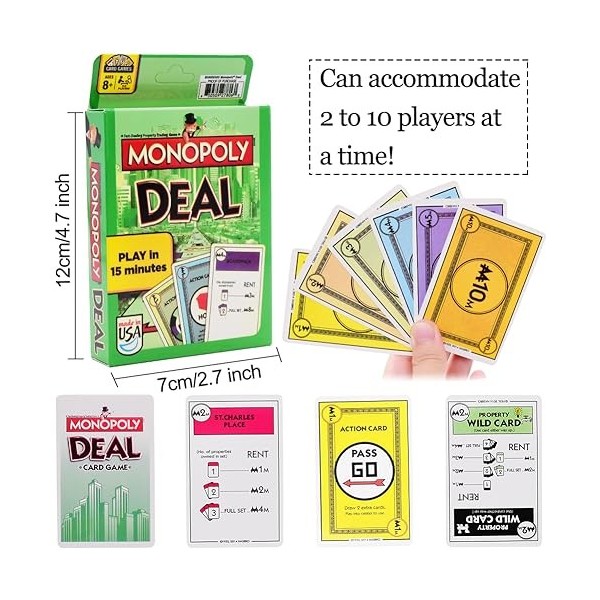 OBLRXM Monopoly, Monopoly Tricheurs, Jeu de Societe, Jeu de Plateau Classique pour la Famille et Les Enfants, Monopoly Deal, 