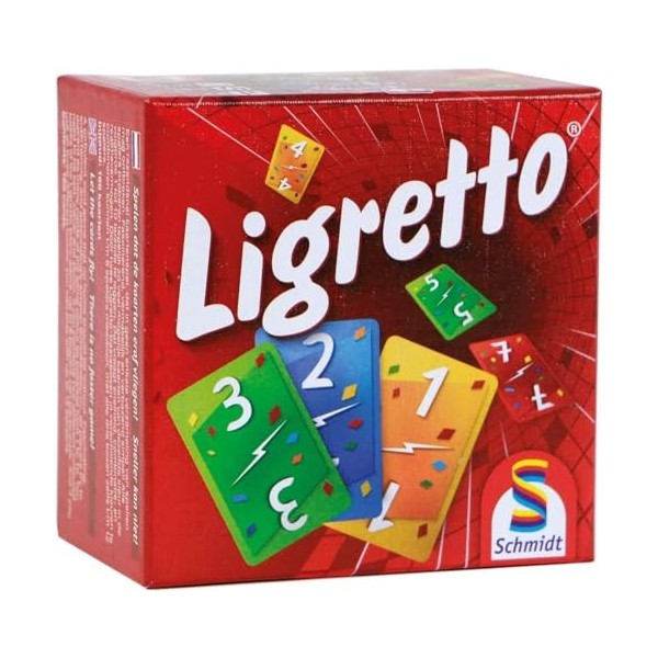 Schmidt , Ligretto Red , Card Game , Ages 8+ , 2 to 4 Players , 15 mins Minutes Playing Time