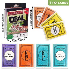 Syijupo Jeux de Cartes Jeu de Societe Deal Jeux de Cartesà Jouer Rapide pour 2-5 Joueurs Jeu de Plateau Classique pour la Fam