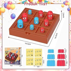 SPERMUOY Jeu Tic Tac Toe,Jeux pour Enfants Tic Tac Toe,Jeux de société pour Joueurs Tic Tac Toe,Jouets éducatifs Tic Tac Toe,