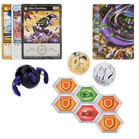 BAKUGAN LEGENDS 2023 - STARTER PACK SAISON 5 - 3 Billes Bakugan Avec 6 BakuCores Et 4 Cartes Collection - Gorthion Leonidas V