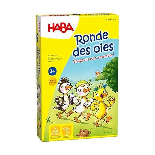 HABA Ronde des oies société Enfant-Un Jeu de Mouvement et danimation-Petit Format-3 Ans et plus-306980, 306980, Coloré