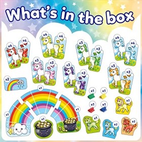 Orchard Toys Rainbow Unicorns Memory Matching Game for Learning Colours. First Board Game for 3+ Year Olds, Toddlers, Kids, F