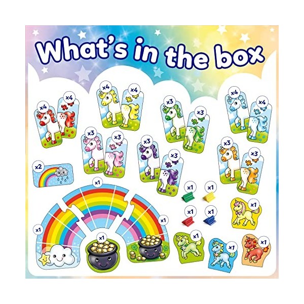 Orchard Toys Rainbow Unicorns Memory Matching Game for Learning Colours. First Board Game for 3+ Year Olds, Toddlers, Kids, F