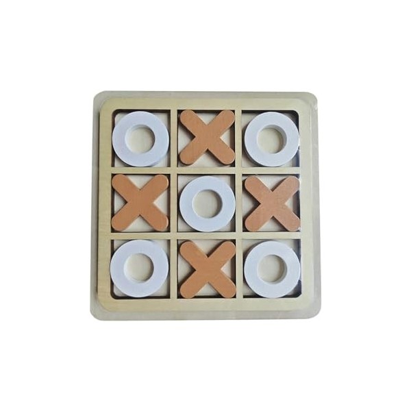 Baoblaze Jeu de Société en Bois Tic TAC Toe, Jouet de Table XO, Cadeaux Uniques pour Enfants, Divertissements, Activités Noct