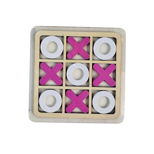 Baoblaze Jeu de Société en Bois Tic TAC Toe, Jouet de Table XO, Cadeaux Uniques pour Enfants, Divertissements, Activités Noct